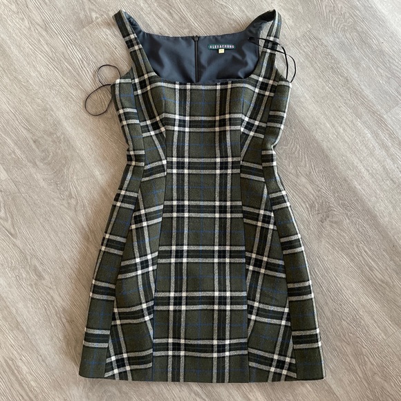 AlexaChung Dresses & Skirts - Alexa Chung Plaid Wool Mini Dress